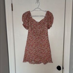Dee elly- Floral Puff Sleeve Dress- size small